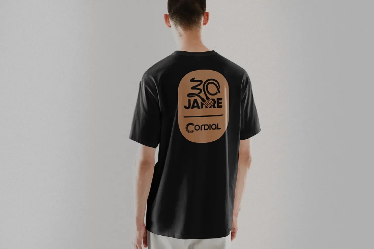 Brand Design für Cordial Cables zum 30-jährigen Jubiläum, T-Shirt-Design